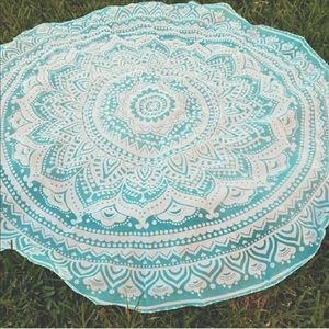 NEW Round Beach Throw - Sheer Beach Blanket - Aqua
